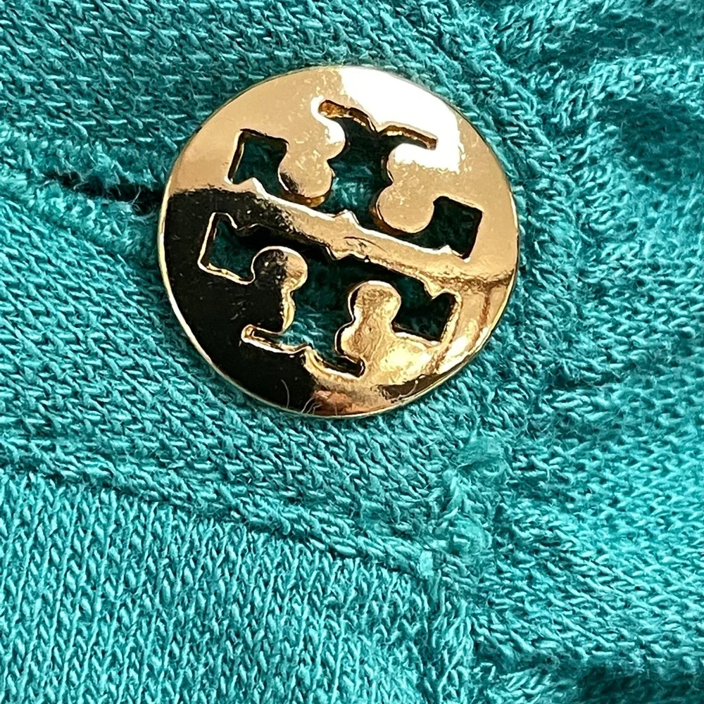 Tory Burch  blue ruffled front top  S - Picture 6 of 13